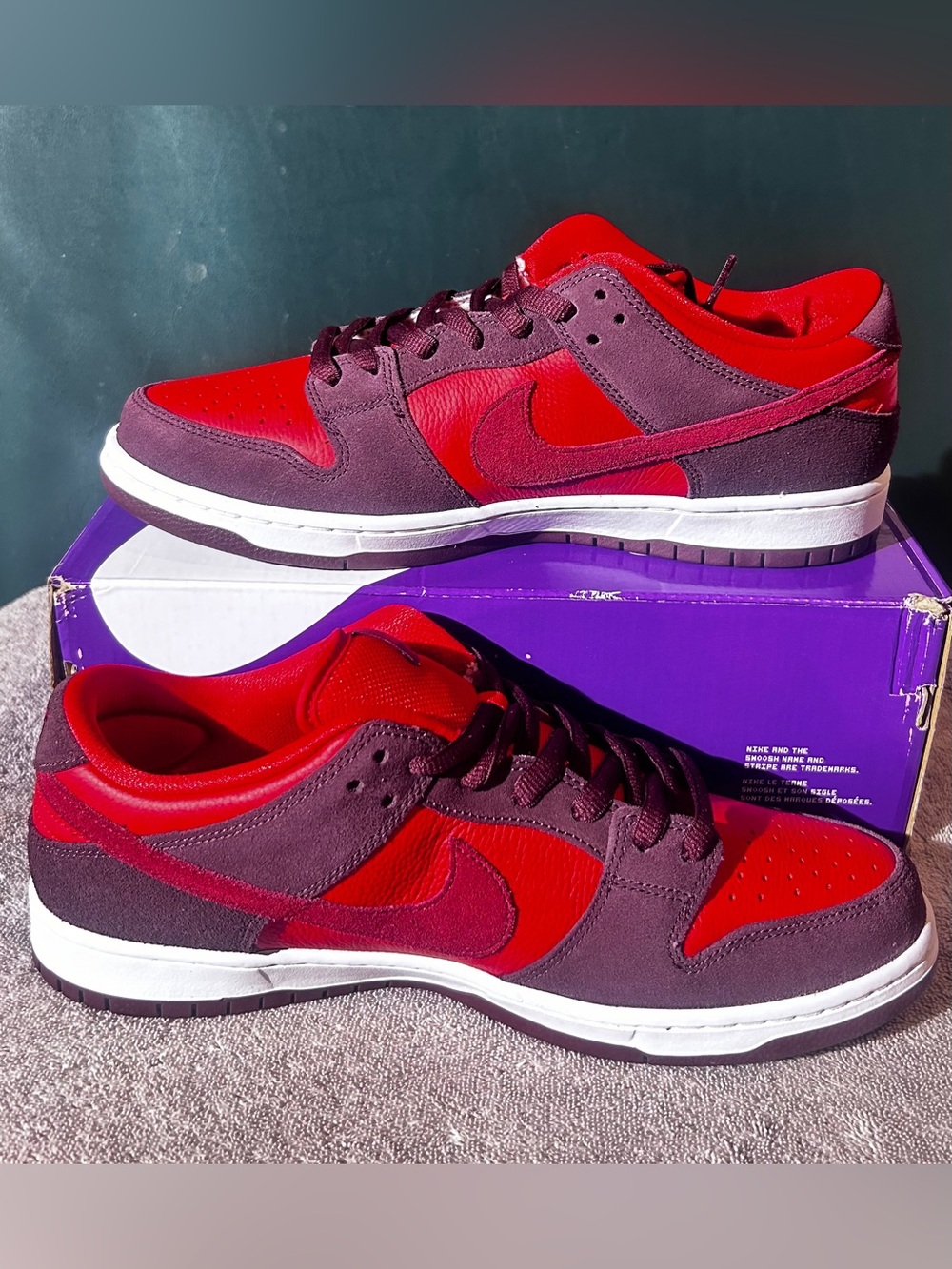 Nike SB Dunk Low Pro "Cherry" – Men's Size 12 - Picture 2 of 5